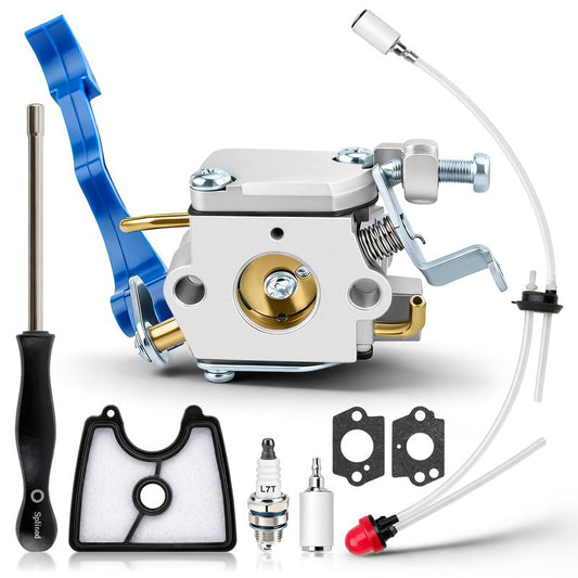 MOTOALL 590460102 Carburetor for Husq 125B Husqvarna125BX 125BVX Leaf Blower Trimmer for Zama C1Q-W37 Carb 545 08 18-11 581798001 545081811 545112101 with Air Filter Fuel Line Kit Snowblower