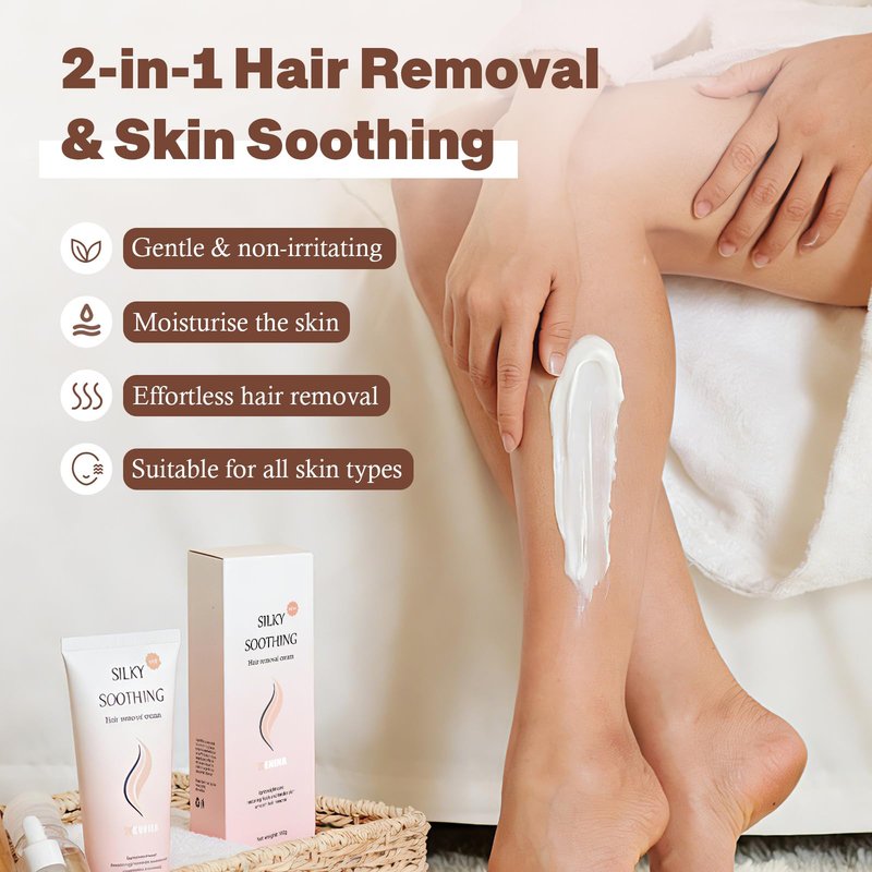 Bikini Hair Removal Cream for Women,Pubic Hair Removal Cream Painless for Legs, Arms, Underarms,Stomach,Painless Gentle Intimate Hair Removal Cream for Sensitive Skin with Spatula Applicator(1Pack)