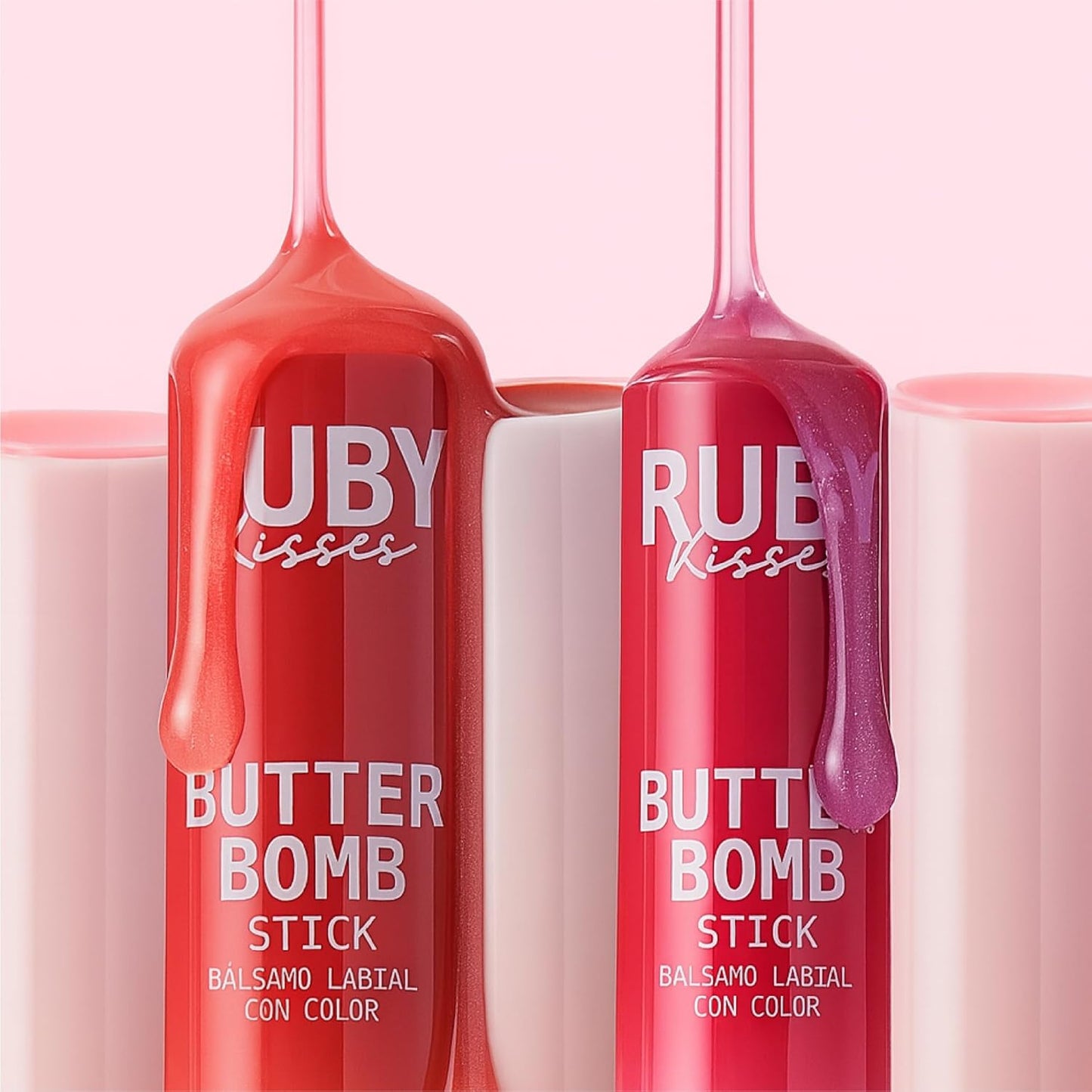 Ruby Kisses Butter Bomb Lip Balm - Ultra Hydrating Tinted Lip Gloss | Lightweight Buildable Color, Birthday Cake Flavor