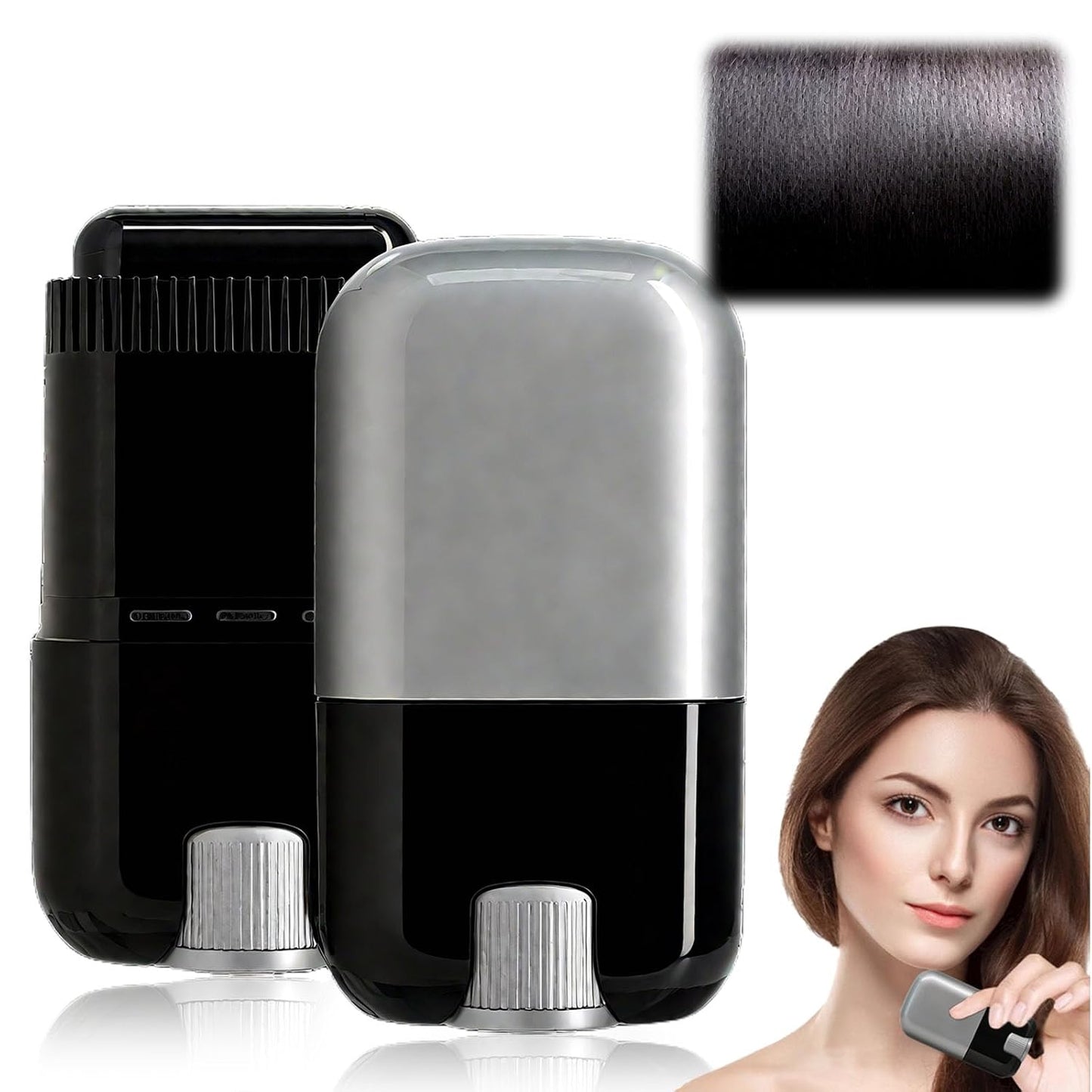 Hair Color Stick - Waterproof Gray Hair Concealer | 2-in-1 Touch-Up Comb for Women - Black