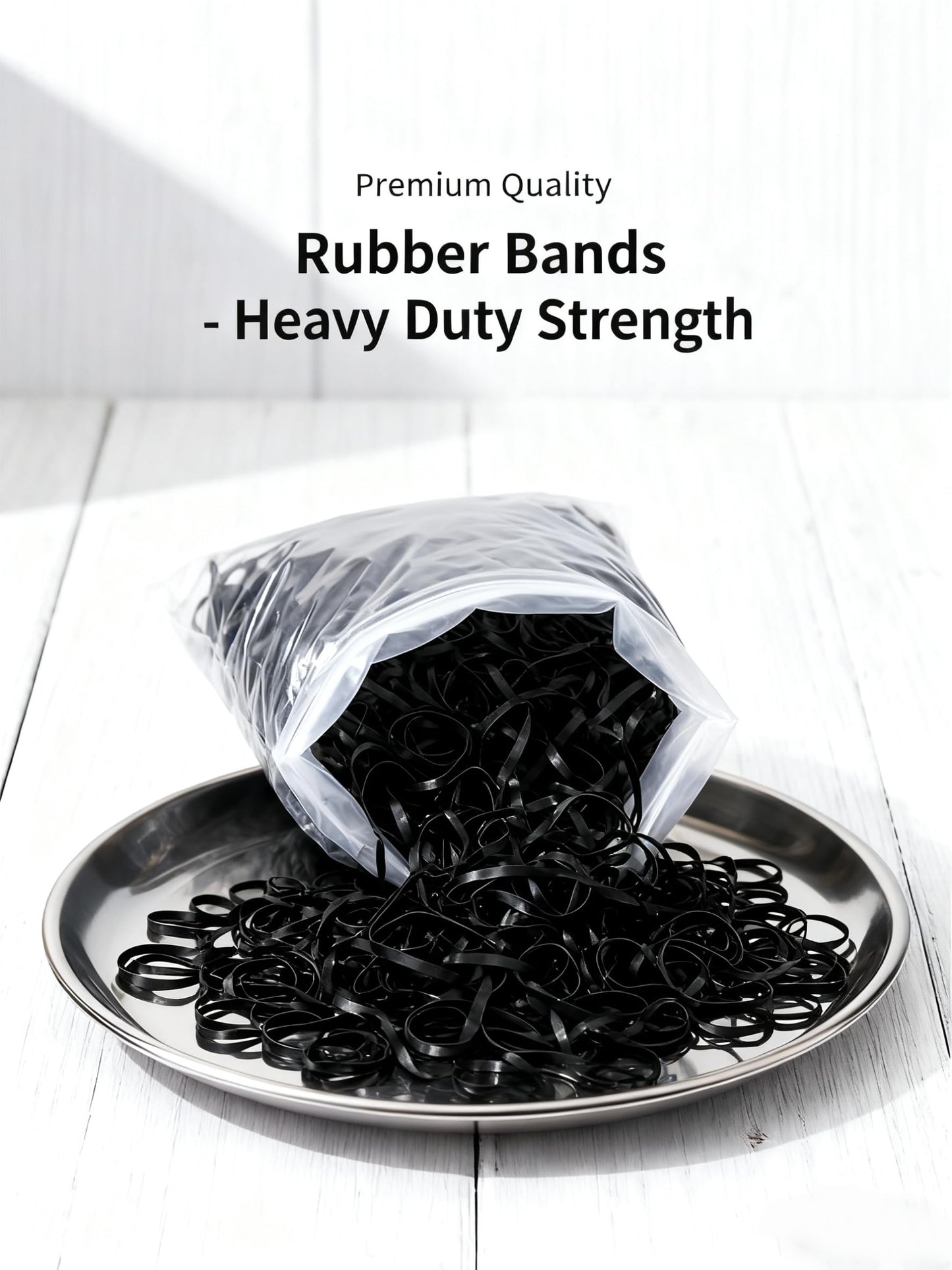 200 pcs Black Elastic Hair Ties Rubber Bands Mini Polyband Soft Ponytail Holder for Kids Baby Girls TPU Pack
