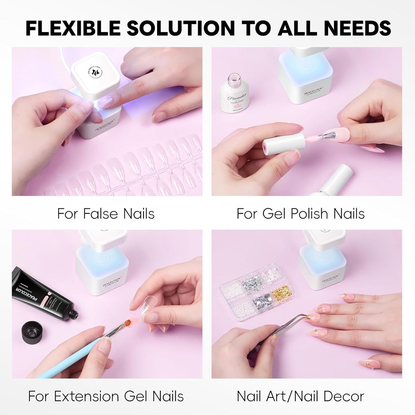 Mini UV Light for Gel Nails - Fast Curing LED Nail Lamp with 2 Timer Modes | Home Salon Essential
