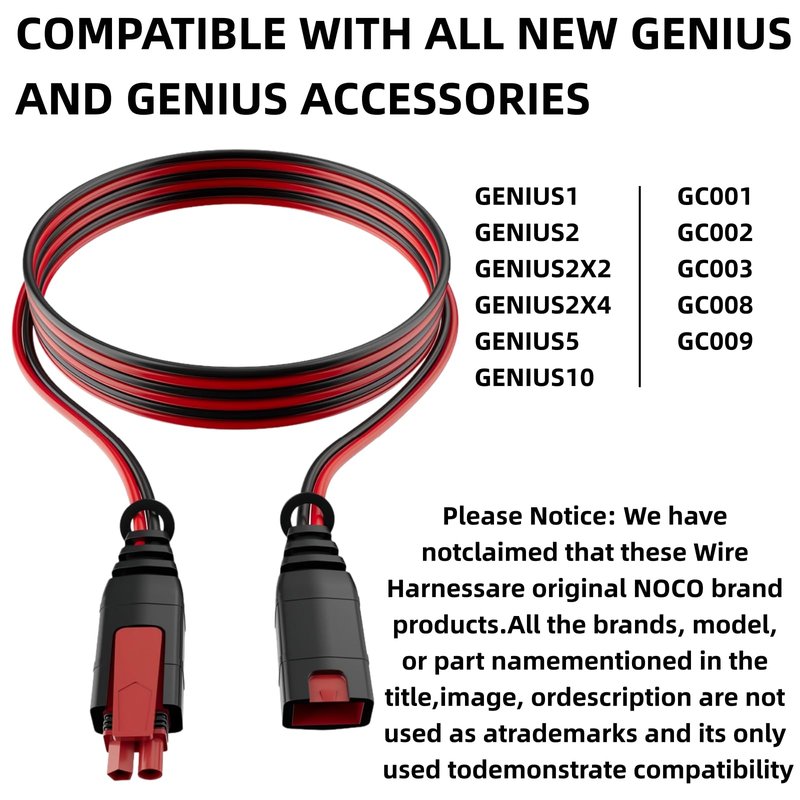 GC004 X-Connect 10Ft fit for NOCO Battery Charger Accessories,Extension Cable Accessory for Genius Smart Battery Chargers Cable,Compatible with GENIUS1, GENIUS2,G750, G1100, G3500, G7200