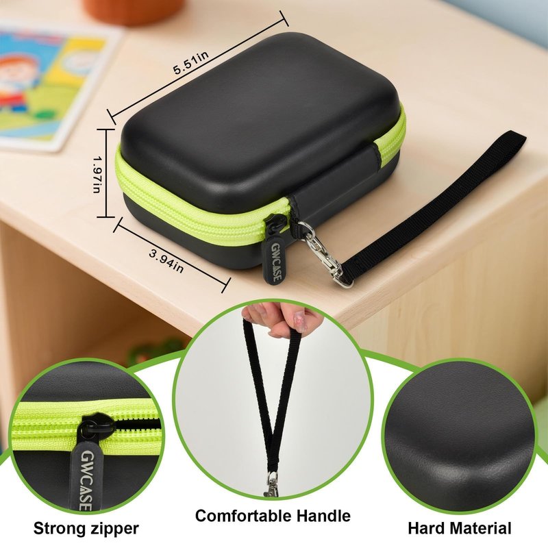 GWCASE Hard Carrying Case for GiiKER Super Decoder, Travel Storage Organizer Bag for Code-Breaking Puzzle Game, Custom Foam Insert, Mesh Pocket for Batteries and Accessories-Box Only(Black)