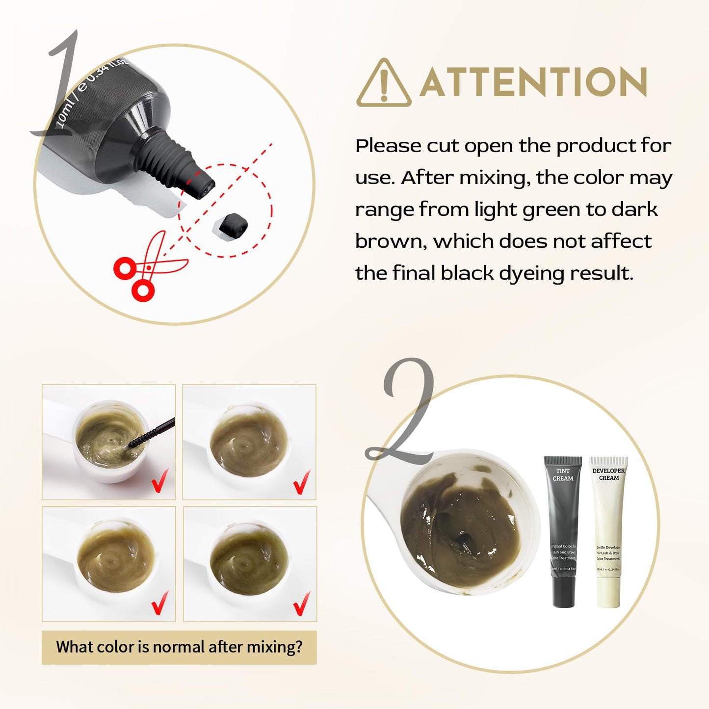 Libeauty Lash Color Kit - Black Eyelash & Eyebrow Coloring, Natural Results Lasts Up to 4 Weeks, Easy DIY Use for Salon & Home, Gentle Formula 10ml