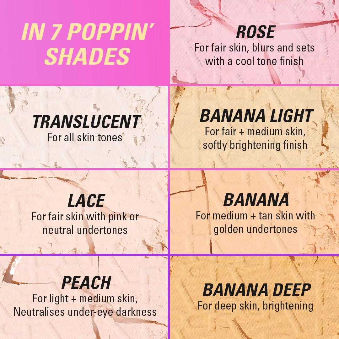 Revolution Powder Pops Instant Blur Setting Powder - Talc-Free, Vegan & Cruelty-Free, Smooth Rose Finish