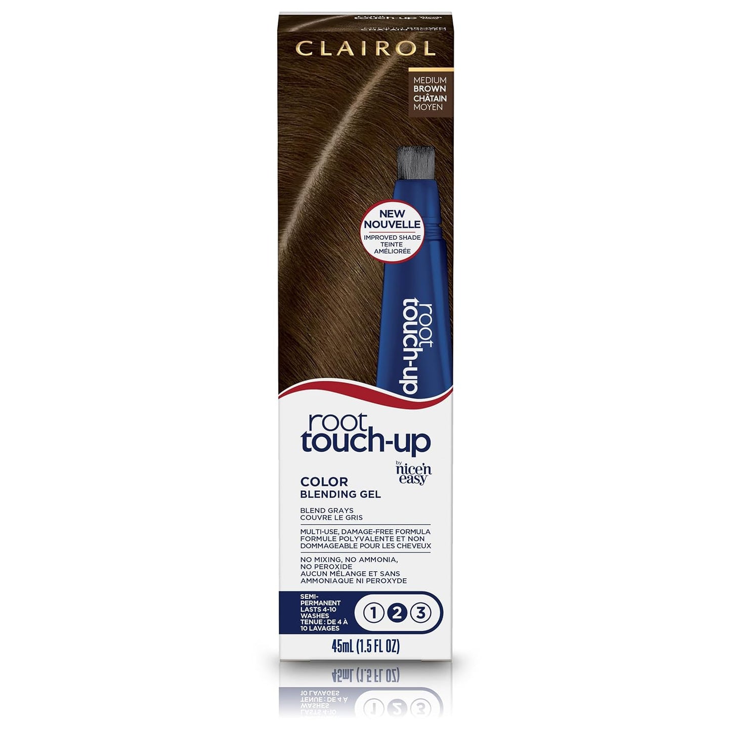 Clairol Root Touch-Up Hair Color Gel - Semi-Permanent Black | Blends Gray Hair | 2 oz
