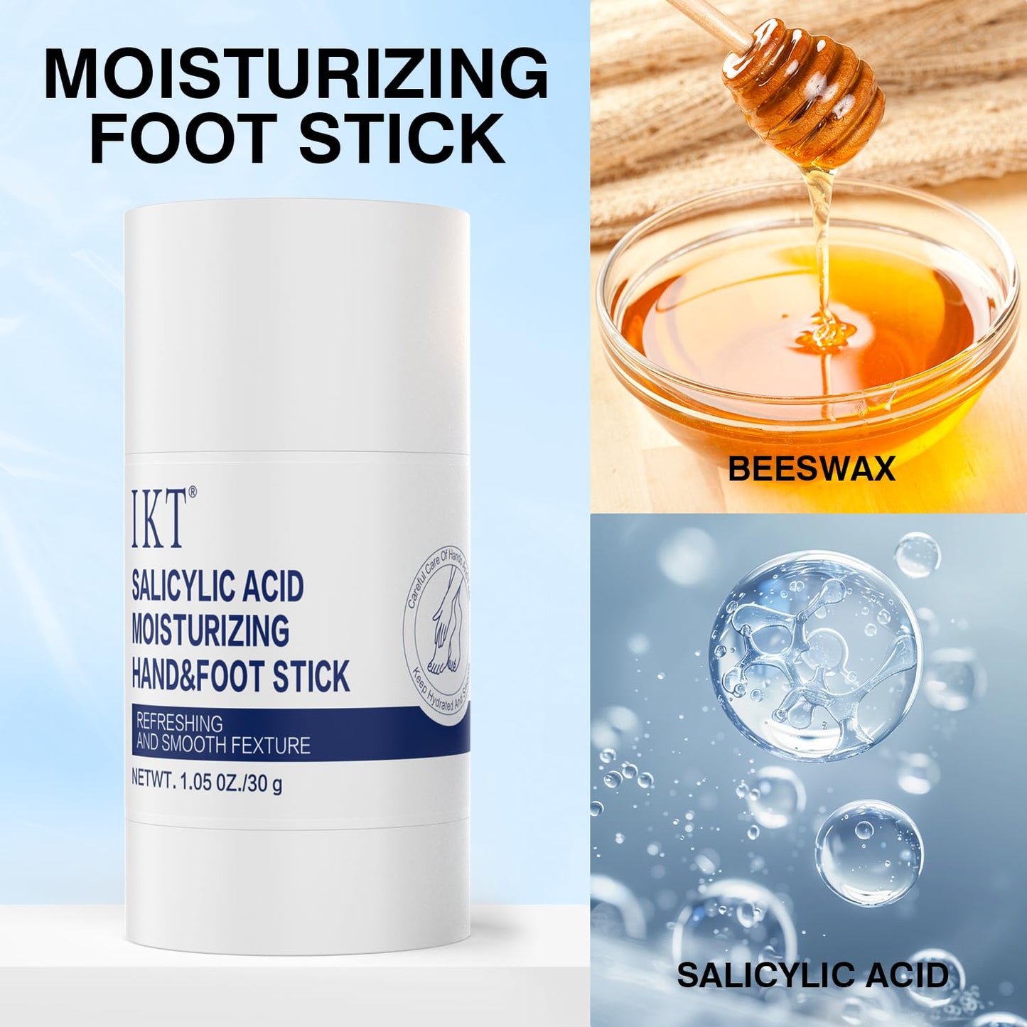 Professional Repair Heel Balm Stick - Intensive Treatment for Dry, Cracked Feet | Deeply Moisturizes & Softens