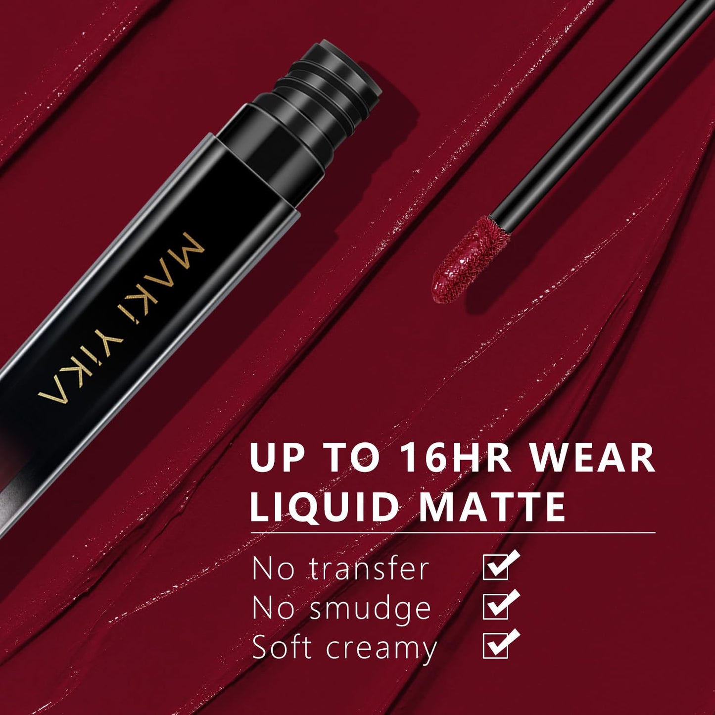 Burgundy Red Lipstick for Women - Long Lasting, No Smudge Matte Liquid | Transferproof & Cruelty-Free