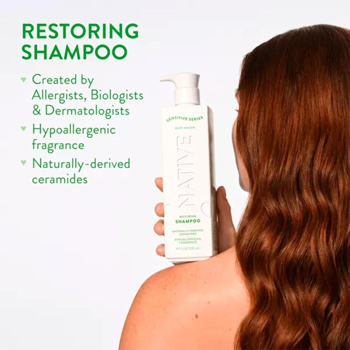 Restoring Shampoo & Conditioner for Sensitive Scalps | Bare Melon - 18oz (Pack of 2)
