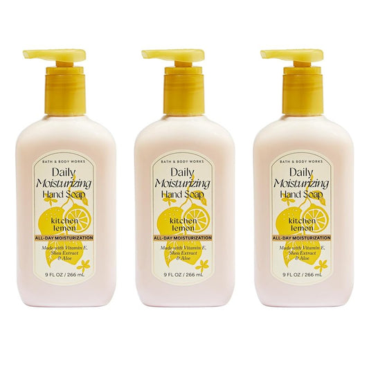Lemon Hand Soap | Daily Moisturizing Formula with Shea & Aloe - 3-Pack for Gentle Cleansing
