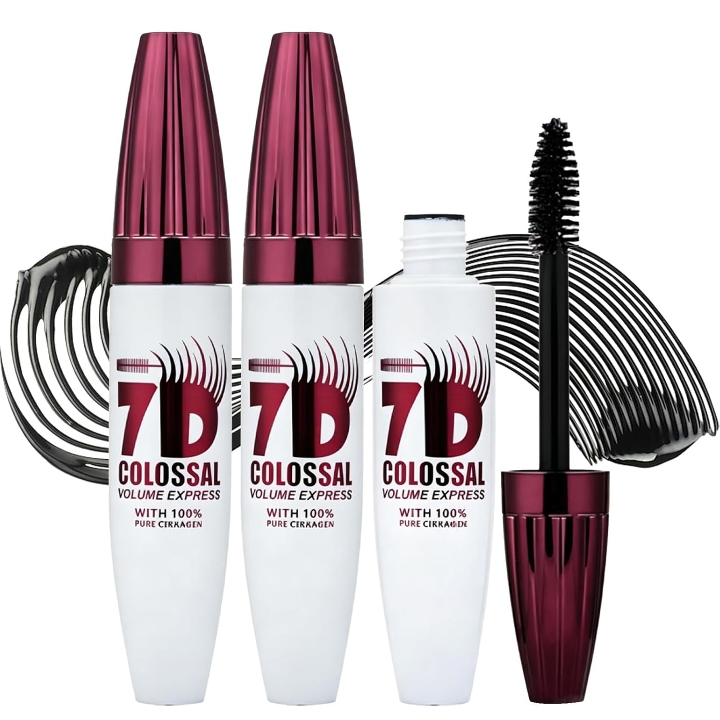 Colossal Volume Waterproof Mascara - Long-Lasting, Volumizing Formula for Natural Eyelashes | 7D Effect