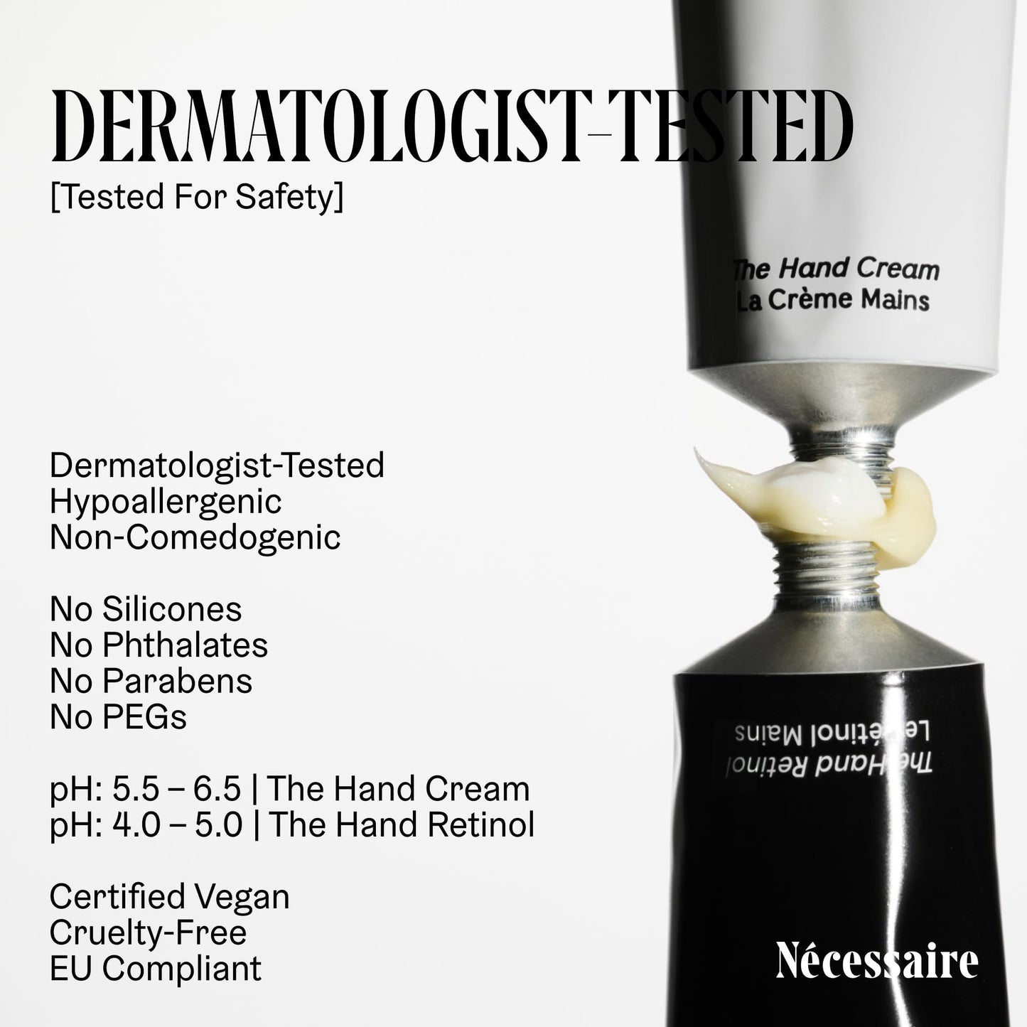 Nécessaire The Hand Duo – The Hand Cream + The Hand Retinol Treatment Gift Set for Dry Hands – Daily Moisture + Nighttime Repair with Ceramides, Peptides & Retinol – 2 x 2.2 oz