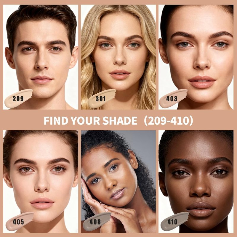 Sunscreen Foundation - Waterproof Liquid Foundation with SPF 50 | Lightweight 3-in-1 Full Coverage #101
