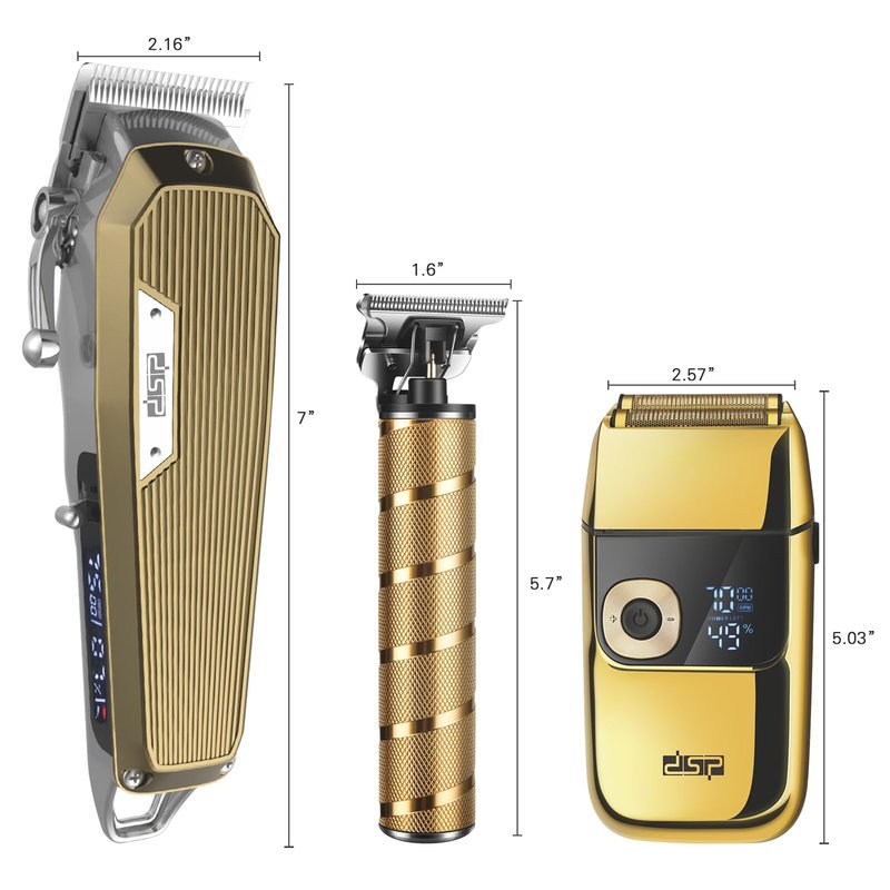 DSP® Professional Barber Clippers Set for Men - Cordless Bald Shaver Men Clippers and Trimmers Set - All in one Complete Kit