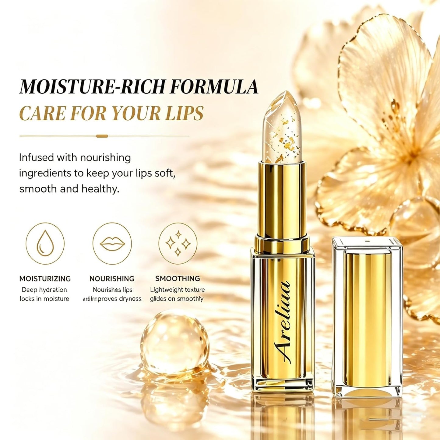 Signature Lipstick for Older Women - Skin-Adaptive Color Changing Jelly | Long-Lasting Hydration & Nourishing Formula (3pcs)