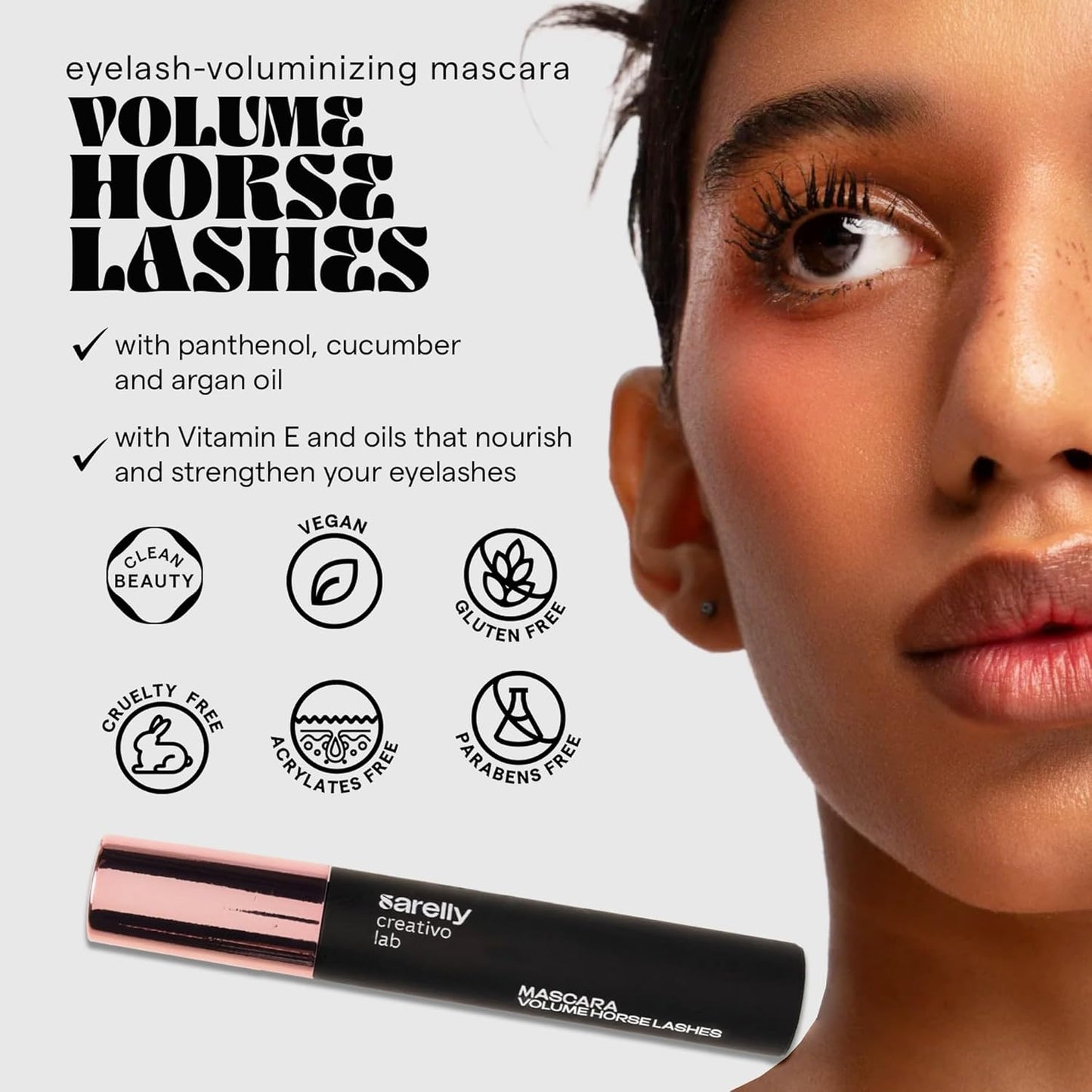 Mascara Kit - Volume & Lengthening Horse Lashes | Waterproof, Vegan & Cruelty-Free | Long Cow Lashes