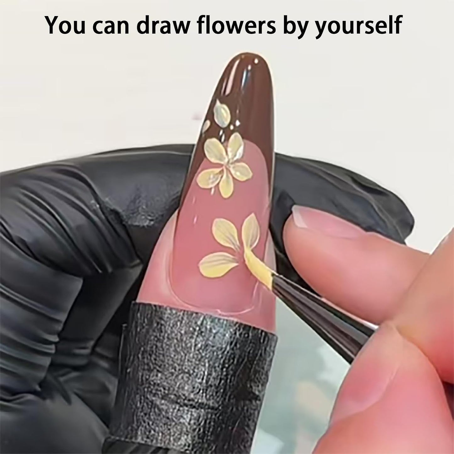 Nail Brush for Petals & Butterflies - Watercolor & Acrylic Painting Brush | 1 Pack, Tan