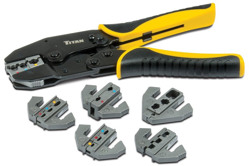 Titan 11950 Ratcheting Wire Terminal Crimping Set, 7-Piece