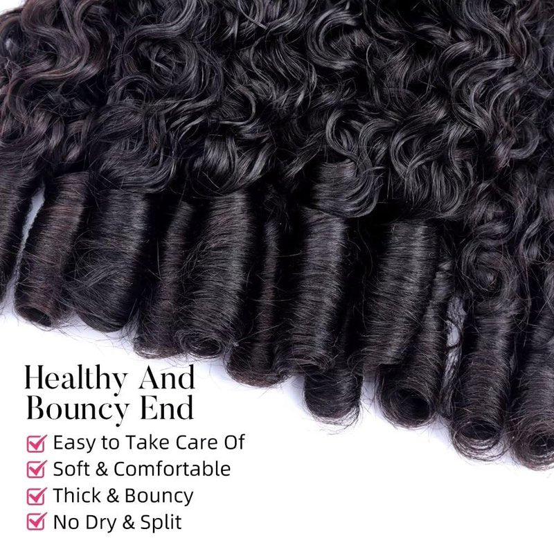 Burmese Curly Hair Bundles - 100% Unprocessed Virgin Human Hair | 14, 16, 18 Inch Curly Extensions for Black Women