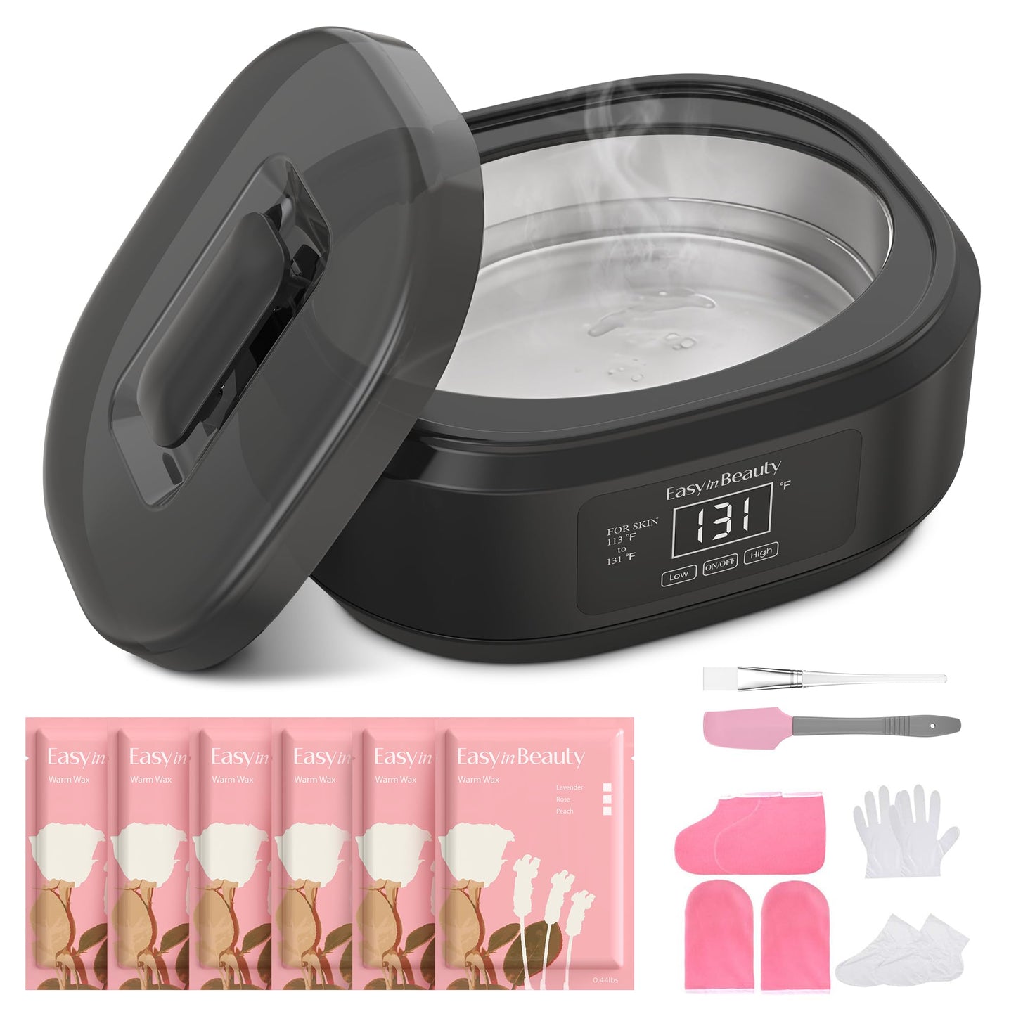 Paraffin Wax Machine for Hand and Feet - 3000ml Hand Wax Paraffin Machine for Arthritis,Touchscreen Paraffin Wax Warmer with 6 Packs Unscented Wax (2.64 lbs), Paraffin Bath for Smooth & Soft Skin