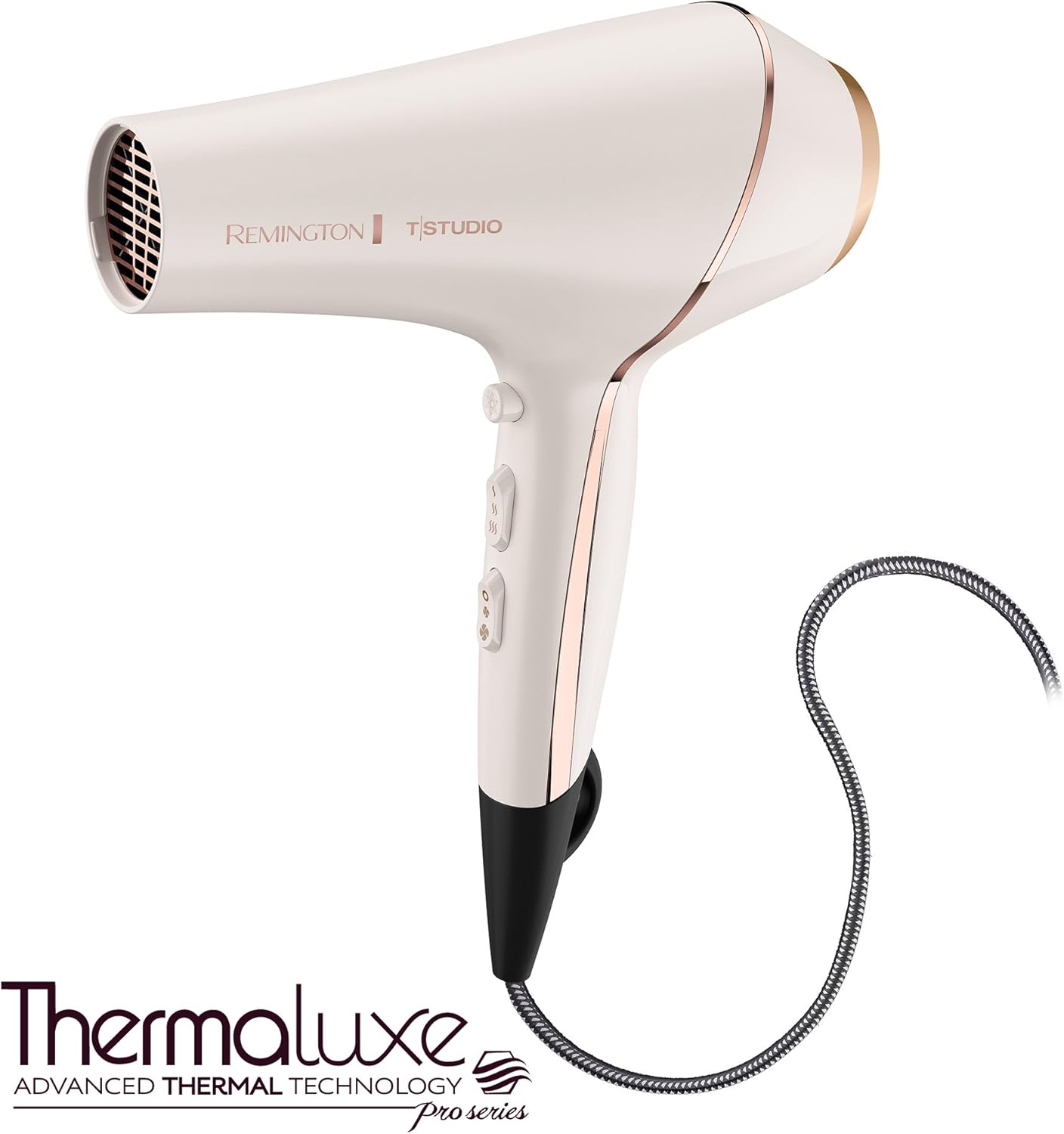 Remington Pro Ionic Hair Dryer - 1875W with Diffuser & 3 Heat Settings | Lightweight & Fast Drying
