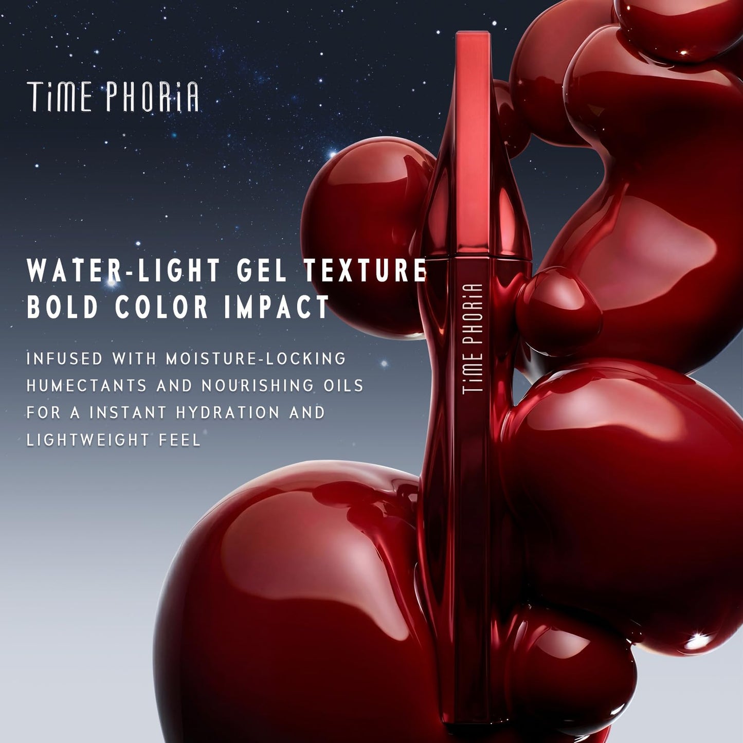 TIMEPHORIA Aion Superstain Lip Stain Tattoo Ink, Long Lasting Semi-gloss Finish, Full Coverage Lip Tint with High Pigments, Hydrating Watery Gel Deep Tomato Red Lip Color for Vibrant Stain 009 Chrysa