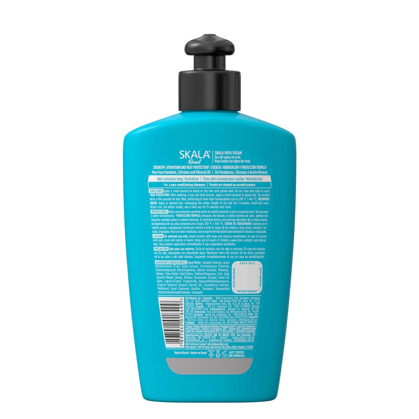 SKALA 3-in-1 Curl Treatment Cream - Leave-In Conditioner for Curly Hair | Heat Protection, 8.8 oz