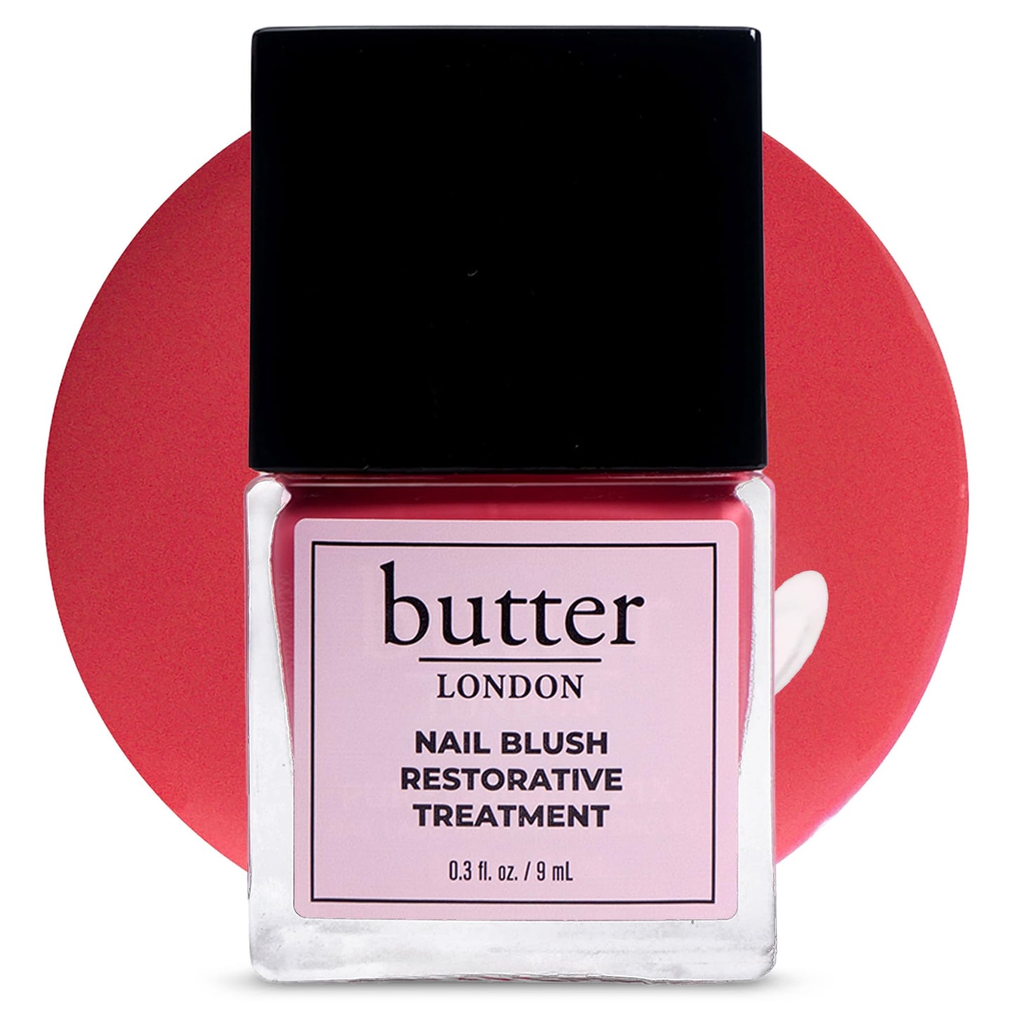 butter LONDON Nail Blush Restorative Strengthener, Tinted Sheer Nail Treatment - Sheer Buildable Color & Strengthening Treatment for Damaged, Weak, Brittle & Overworked Nails - Cheeky Berry