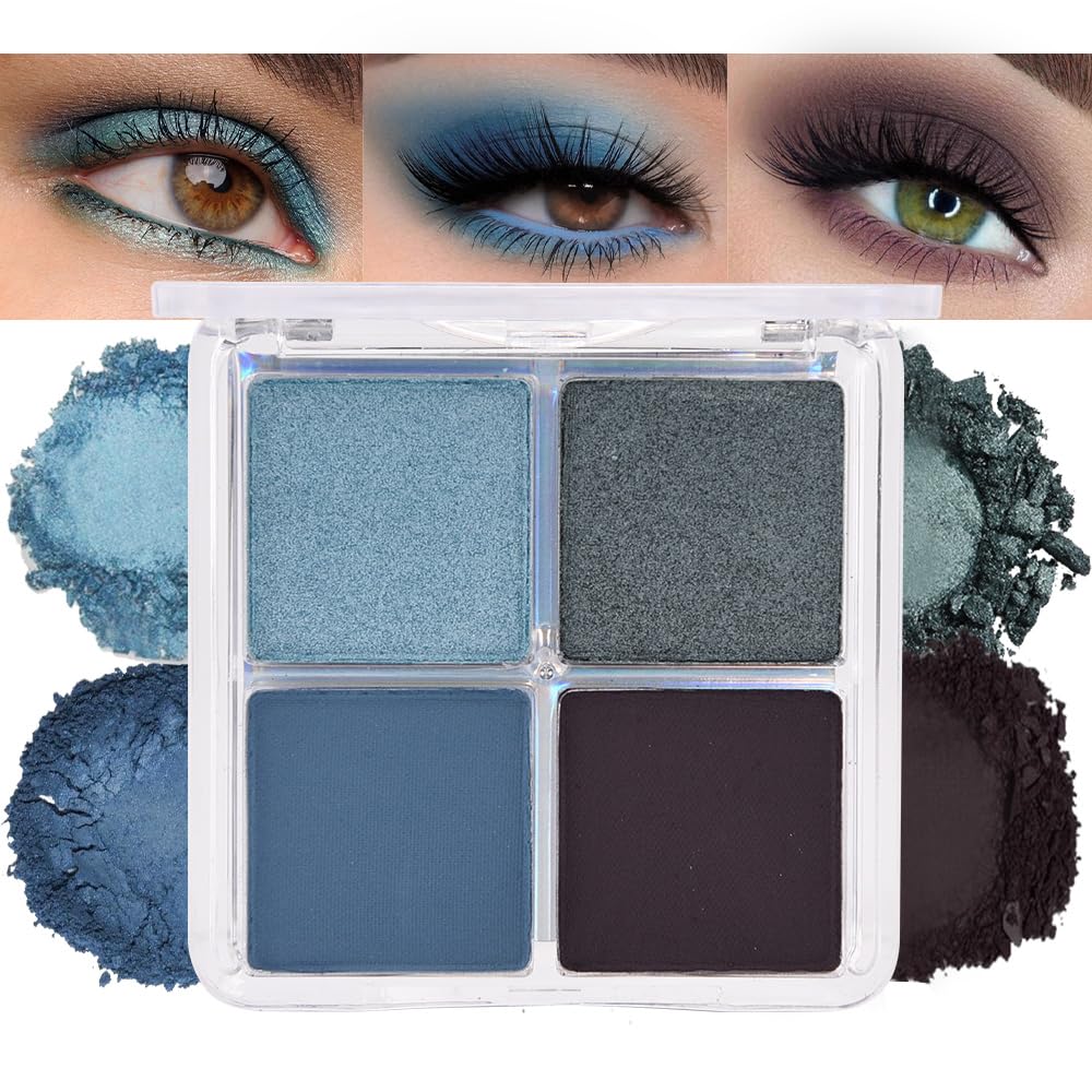 Eye Shadow Palette for Older Women - 6 Colors, High Pigment, Mini Travel Size | Green Eyes, Nude Pink, Rose Gold