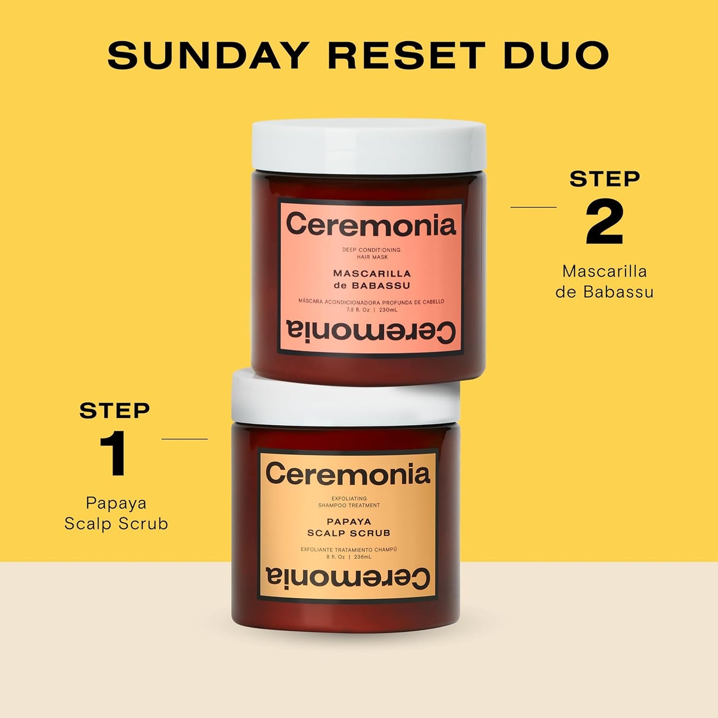 Ceremonia Deep Conditioning Hair Mask - Cupuaçu Butter Hydration Treatment for Dry, Damaged Hair | 7.8 fl oz