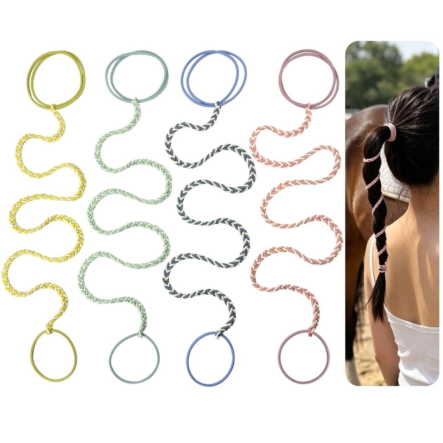 Sport Hair Ties for Women - 16 Pack Soft Nylon Elastic Ponytail Holders | Perfect for Thick, Curly & Fine Hair