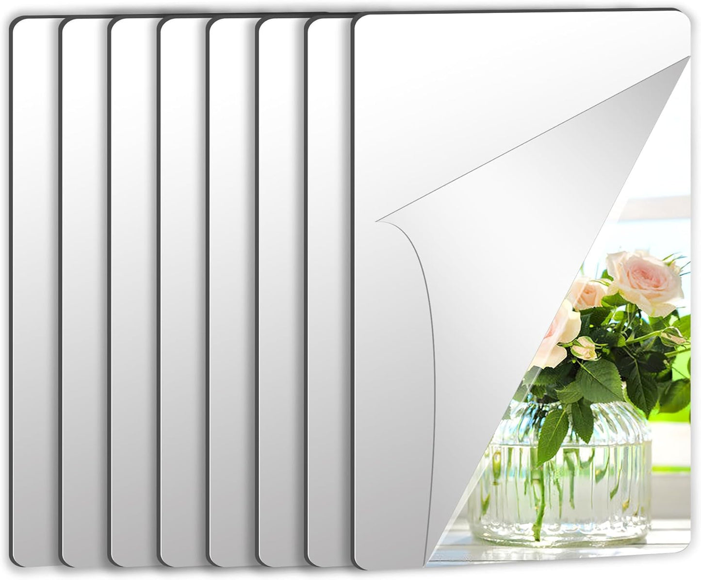 Medium Fogless Shaving Mirror - 2 Pack Shatterproof Wall & Handheld Design | 6x8 Inch for Travel & Camping