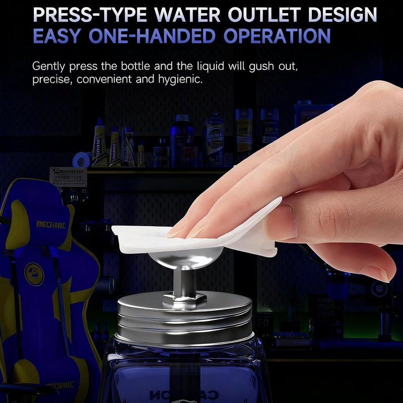 Glass Push Down Pump Dispenser Bottle - 5 Oz | Ideal for Nail Polish, Makeup Remover & Cleaning Solutions