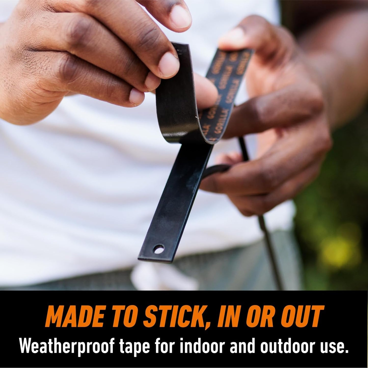 Gorilla Heavy Duty Double-Sided Mounting Tape - Weatherproof Black Adhesive, 1" x 120" for Indoor/Outdoor Use