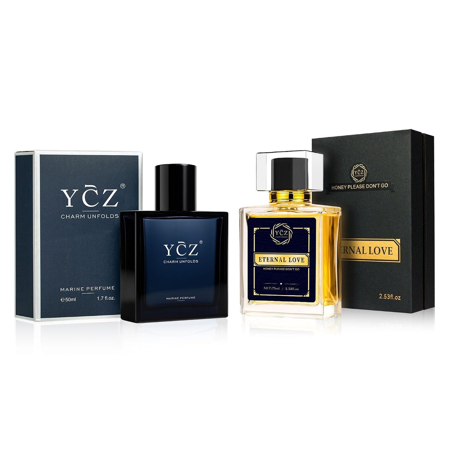Ycz Cologne for Men - 3-Piece Gift Set with Ocean, Sky & Club Fragrances | 50ml Each, Woody Fresh Citrus Scent
