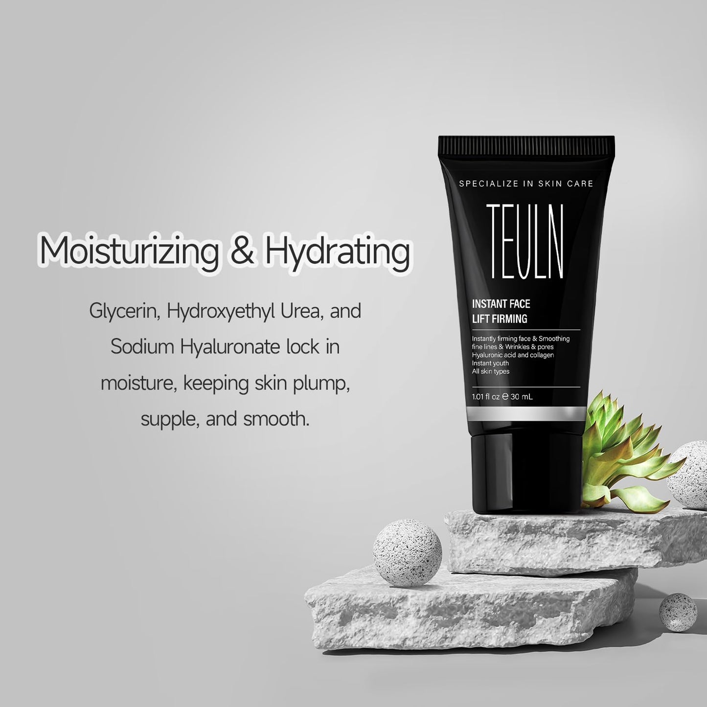 TEULN PDRN Instant Face Lift Cream,Instant Face Tightener, Smoothing Fine Lines, Wrinkles and Pores,Face Tightening and Lifting，Rapidly Improves the Look of Aged Skin for Women & Men