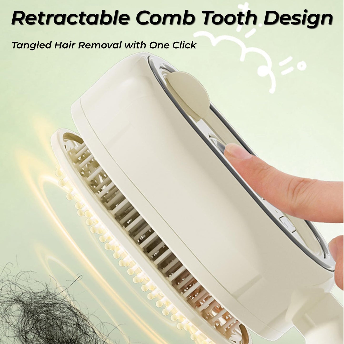 Electric Spray Air Cushion Massage Comb, 3-in-1 Rechargeable Self-Cleaning Hair Brush with Water Spray, Anti-Static Detangling Electric Scalp Massager, Frizzy Hair & Aromatherapy Scalp Care