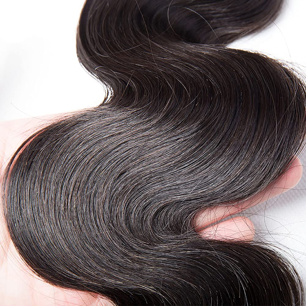 22 24 26 Inch Body Wave Bundles Human Hair Bundle 3 Bundles 50 Gram/Bundle #1B Natural Black Body Wave Bundle Unprocessed Brazilian Virgin Weave Hair for Black Womnen