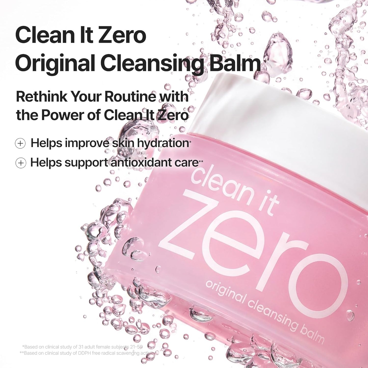 Clean It Zero Original Cleansing Balm - Korean Makeup Remover & Facial Cleanser | Vegan, Acerola Berry & Vitamin C (100ml)