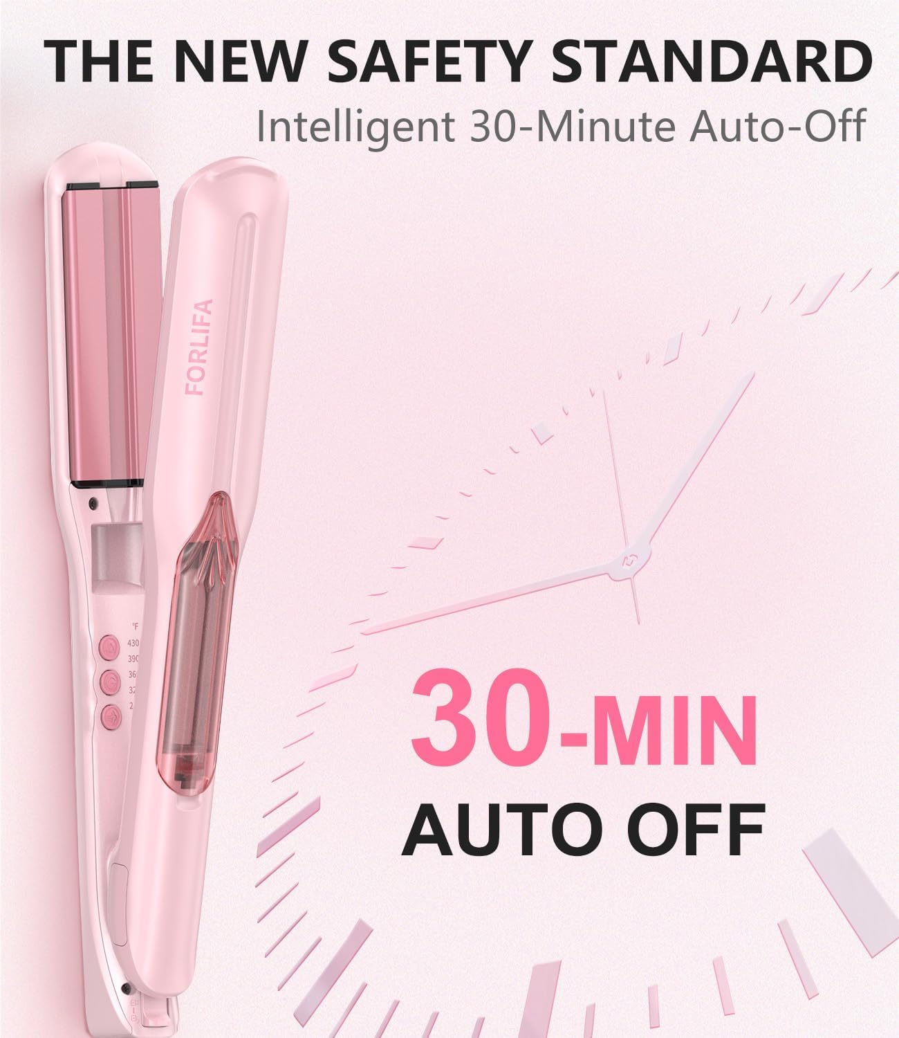 Steam Hair Straightener - 1.5'' Ceramic Flat Iron for Women | 2-in-1 Curler & Straightener, Infrared Technology, Nourishes & Smooths Hair