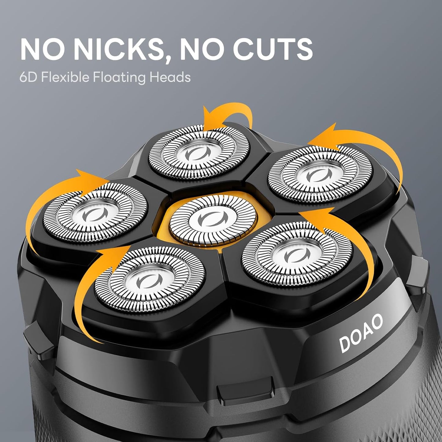 Head Shavers for Bald Men - IPX7 Waterproof 6D Magnetic Blades | Fast 3-Minute Smooth Shave, Easy Clean, LED Display