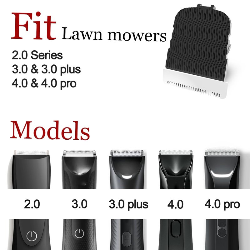 SUPERNB 3 Pack Replacement Blade Head for Manscapes Lawns Mowers Series 2.0 3.0 4.0, Hygienic Snap-in Groin Hair Trimmer Blades with Skin Protect Tech