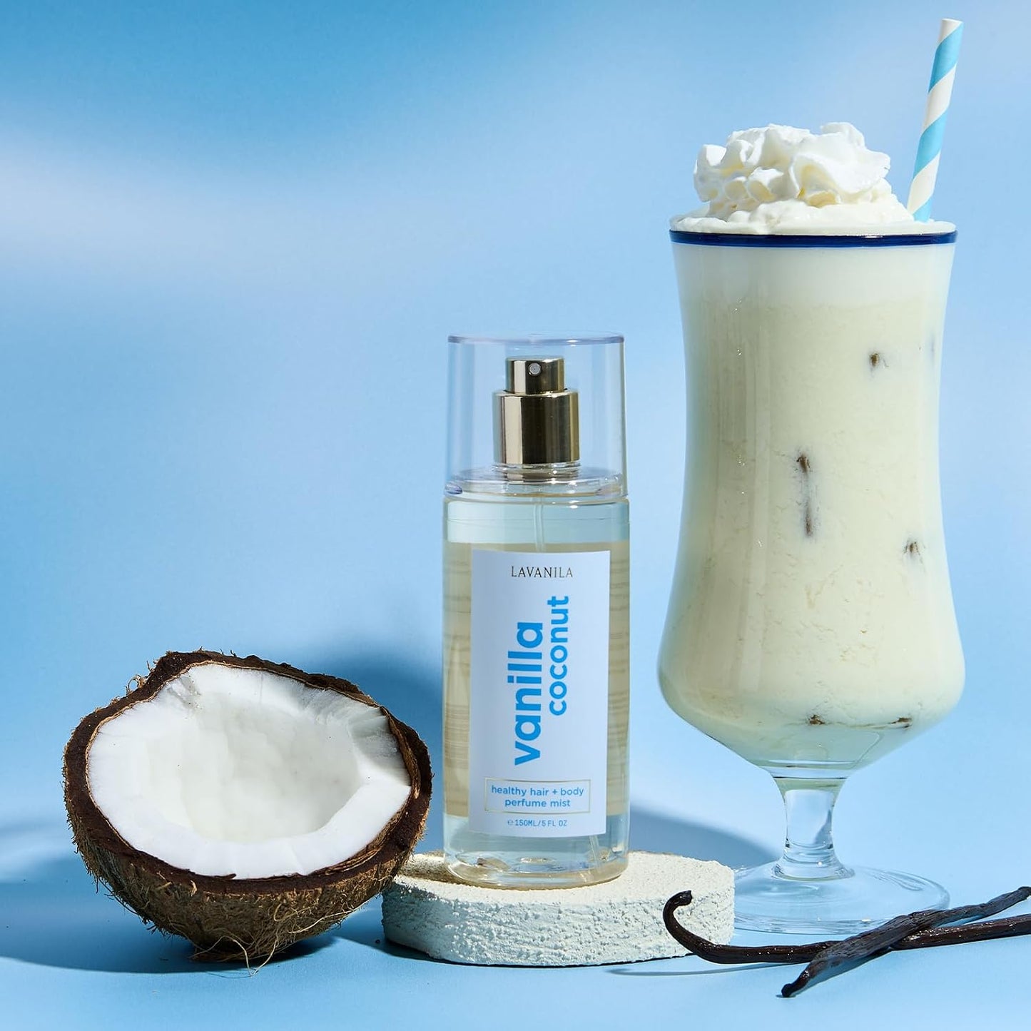 Lavanila Vanilla Coconut Hair & Body Mist - Tropical Vanilla Fragrance | 5 Oz Lightweight Spray for Hair & Skin