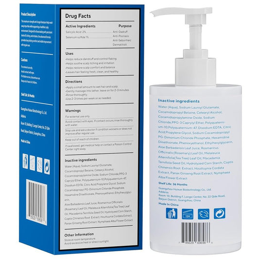 Dandruff Control Shampoo - Sulfate & Paraben-Free Daily Cleanser for Dry Itchy Scalp | 10.14 FL OZ