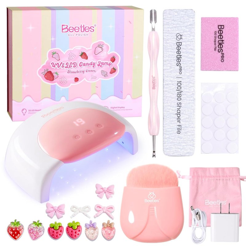 Beetles UV LED Nail Lamp - Candy White Gel Polish Dryer with Smart Sensor & 3 Timers | Larger Space for DIY Nails