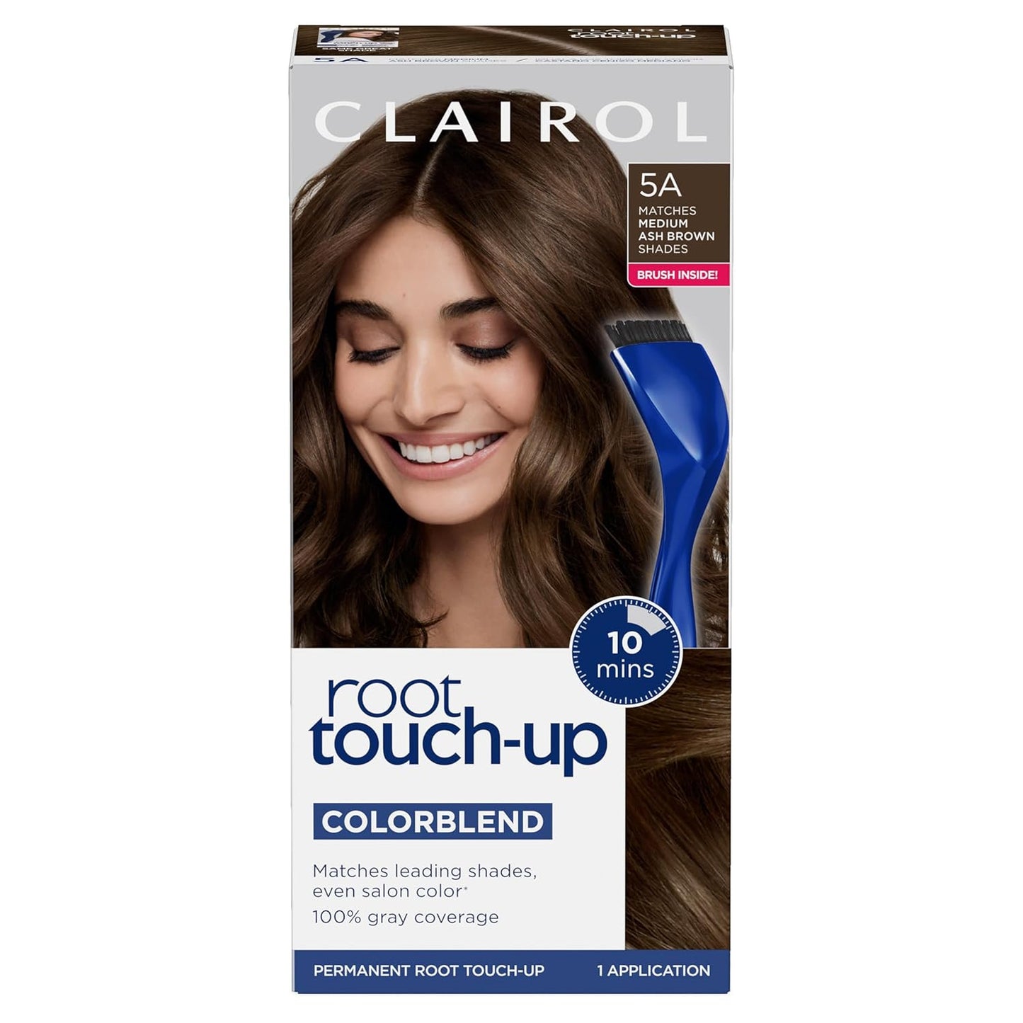 Clairol Root Touch-Up Permanent Hair Dye - 5 Medium Brown | 100% Gray Coverage, Easy Brush Application
