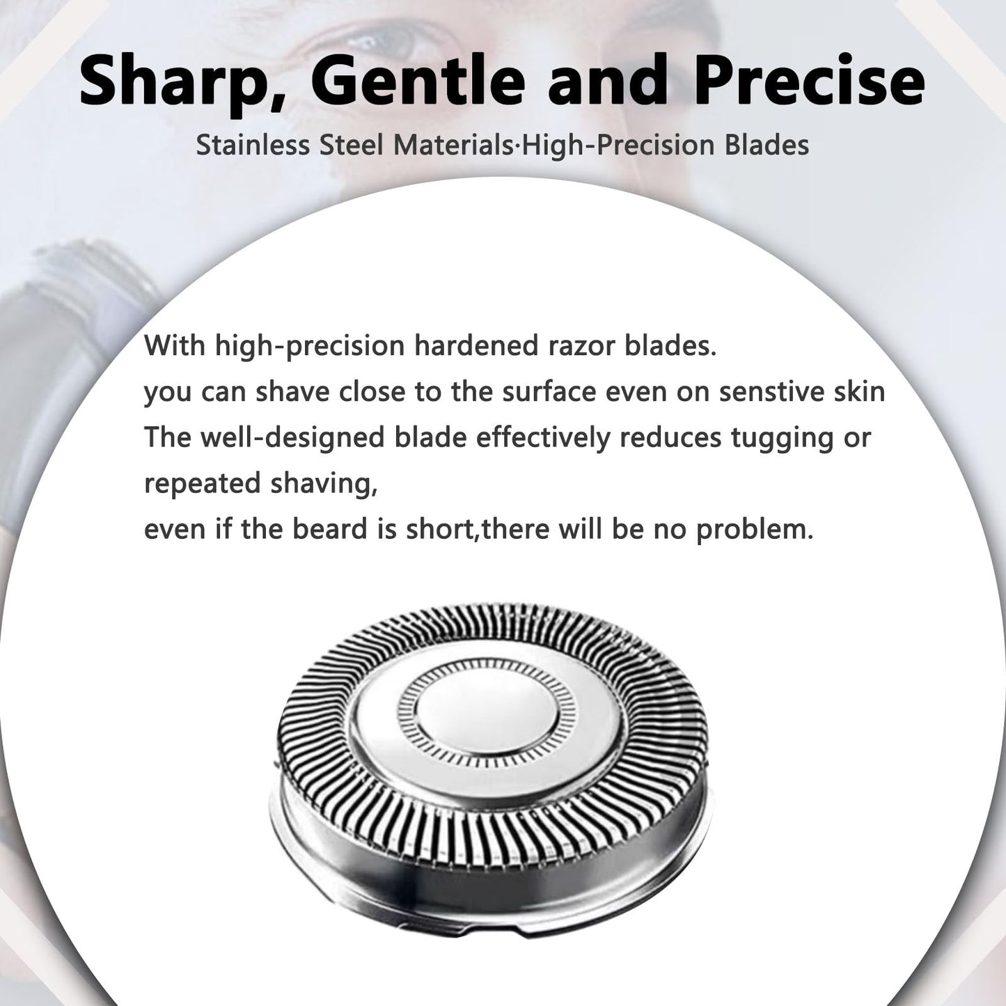 SH90 Replacement Heads Compatible with Philips Norelco Series 9000 Series 8000 S9511 S8950 S9311 Shaving Head Cutter, Upgrade 9000 replacement blades,6 Pieces