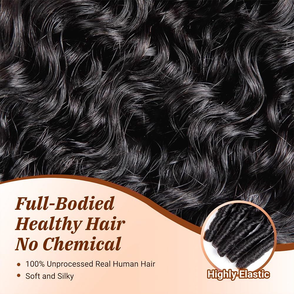 Burmese Curly Bundles Human Hair Curly Bundles Human Hair Unprocessed Virgin 12 14 16 inch Water Wave Human Hair Bundle 300g