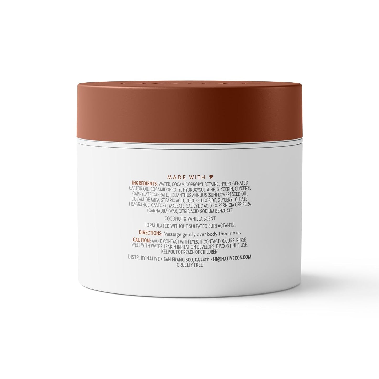 Coconut & Vanilla Exfoliating Body Scrub - Gentle Formula for Soft, Smooth Skin | 12 oz